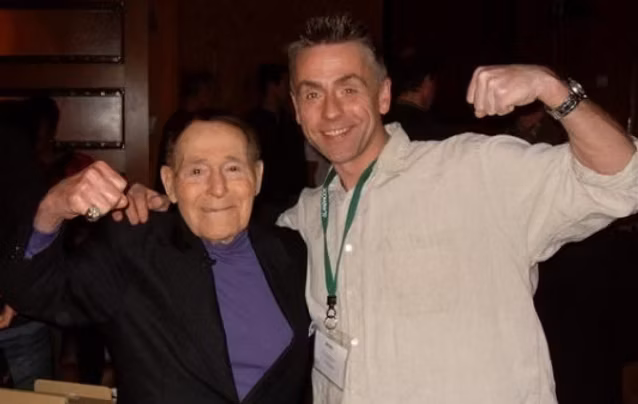 Ubbe Liljeblad with fitness legend Jack Lallane at a health summit, 2009